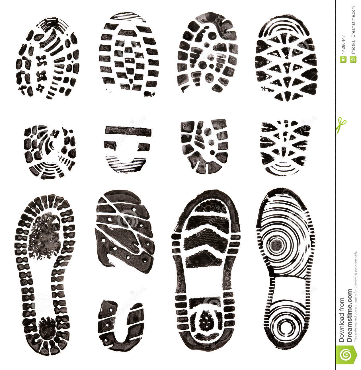 Running Shoe Print Vector