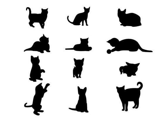 Sexy Cat Silhouette Vector
