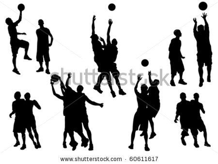 Silhouette People Basketball