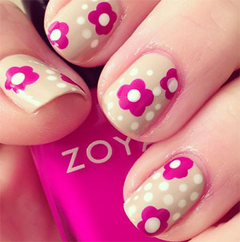 Simple Flower Nail Art Design Simple Flower Nail Art Design