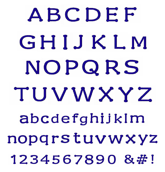 Simple Font Letters Alphabet