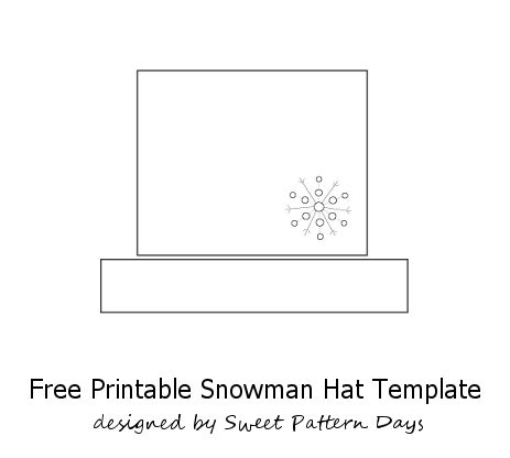 Snowman Hat Template Printable