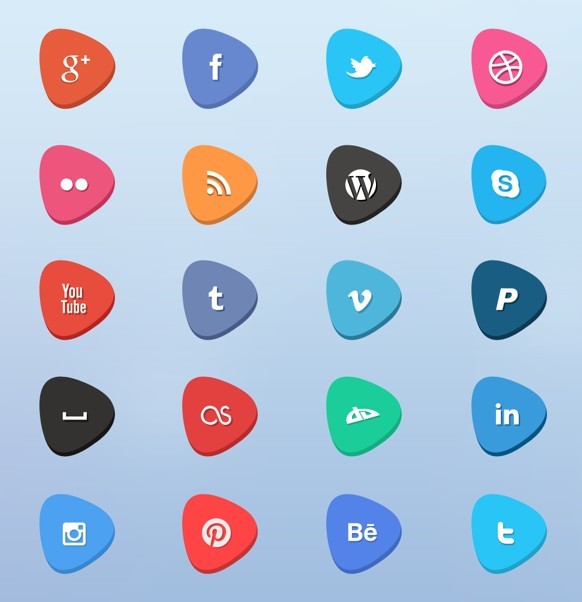 Social Media Icons Flat