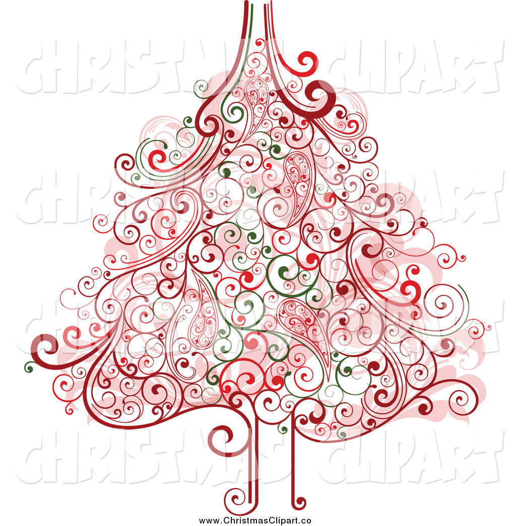 Swirl Christmas Tree Clip Art Swirl Christmas Tree Clip Art