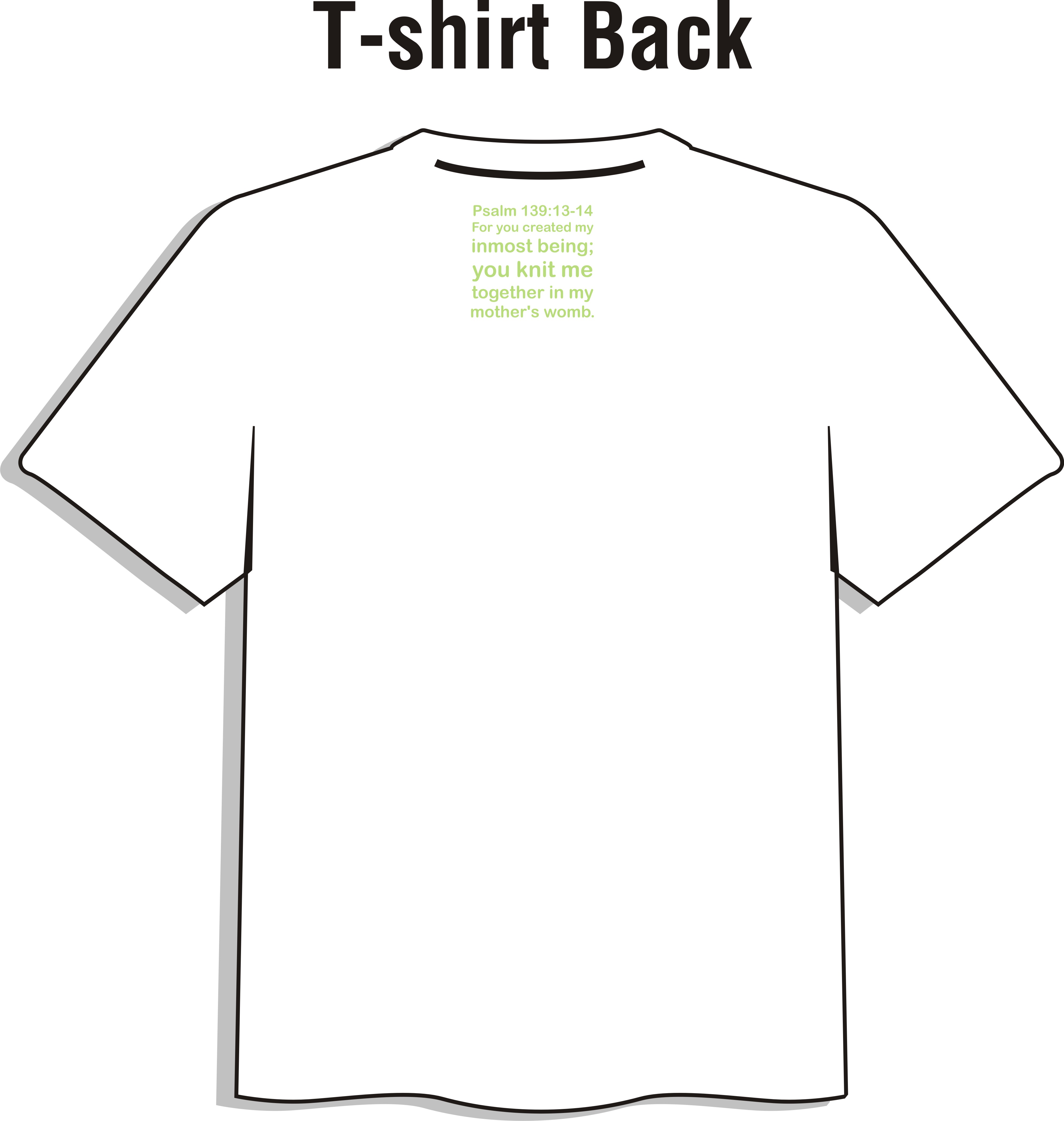 T-Shirt Design On Back