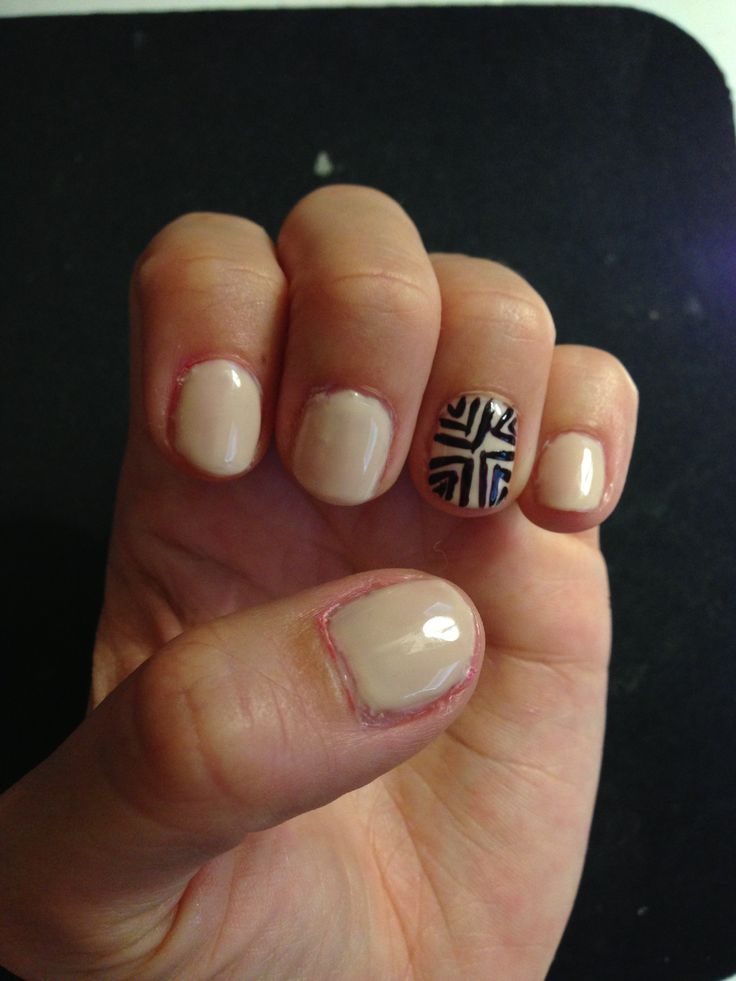 Tan and Black Nail Designs