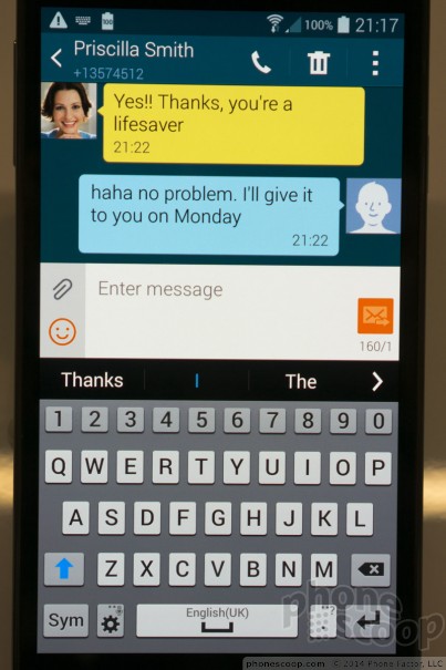 Text Messaging Samsung Galaxy S5