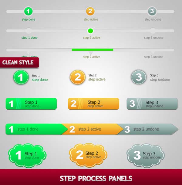 12 Step Form UI PSD Images