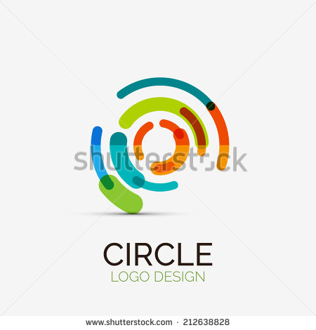 Vector Circle with Line Symbol Vector Circle with Line Symbol