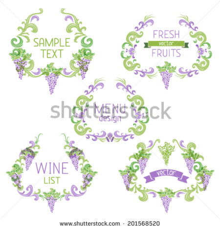 Vector Image Grape Vine Wreath
