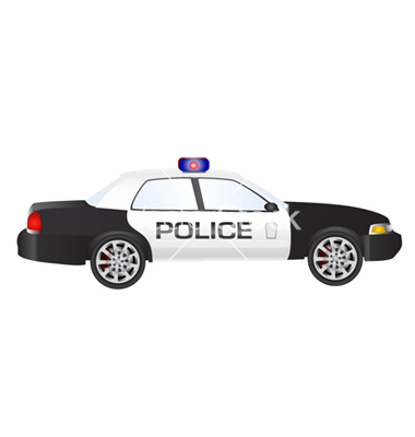 Vector Police Car Clip Art
