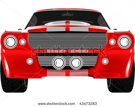 Vector Sports Car Front Clip Art