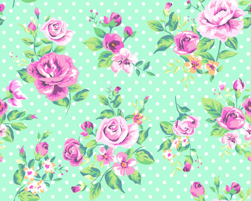 Vintage Flower Patterns Rose