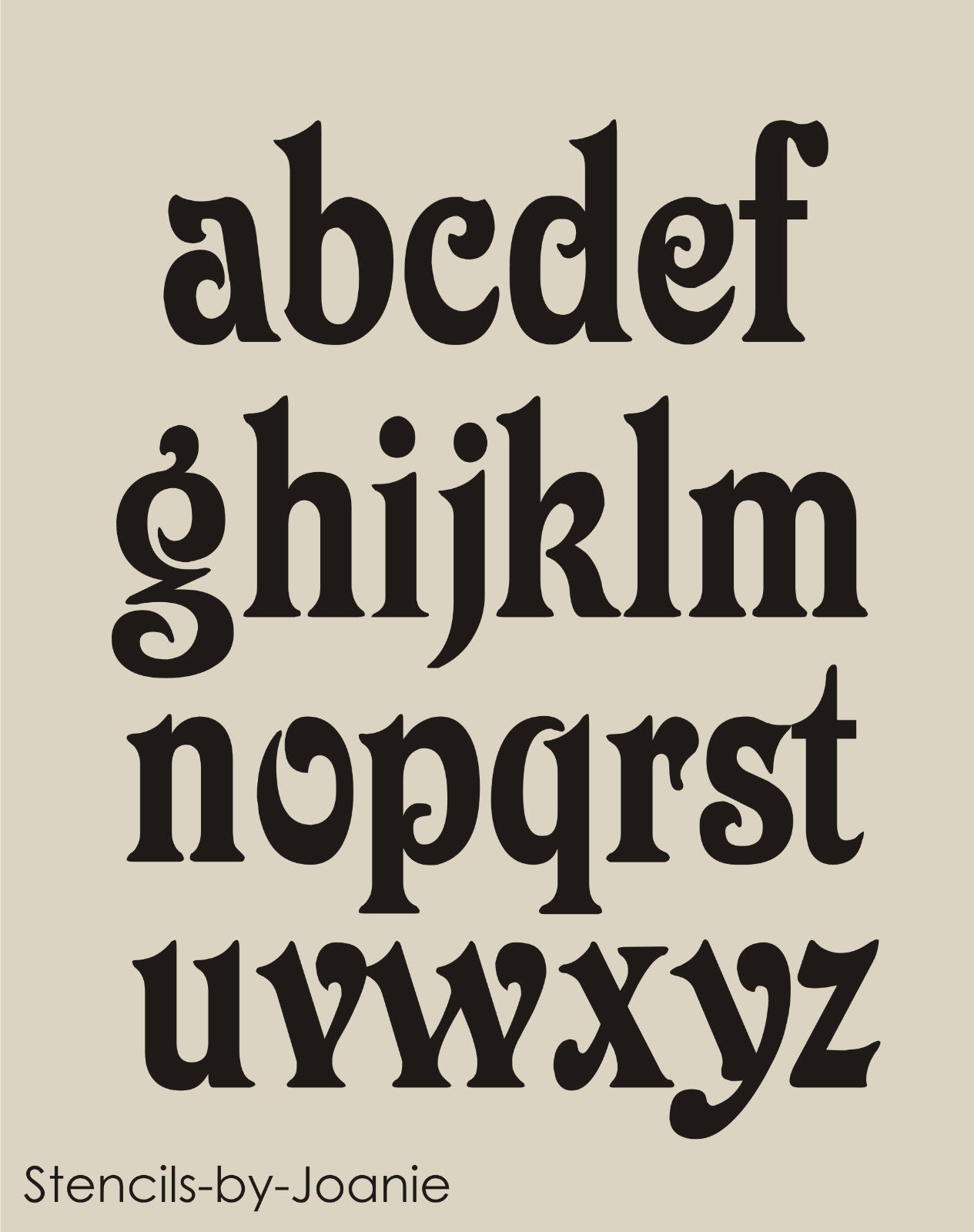 Vintage Font Letter Stencils