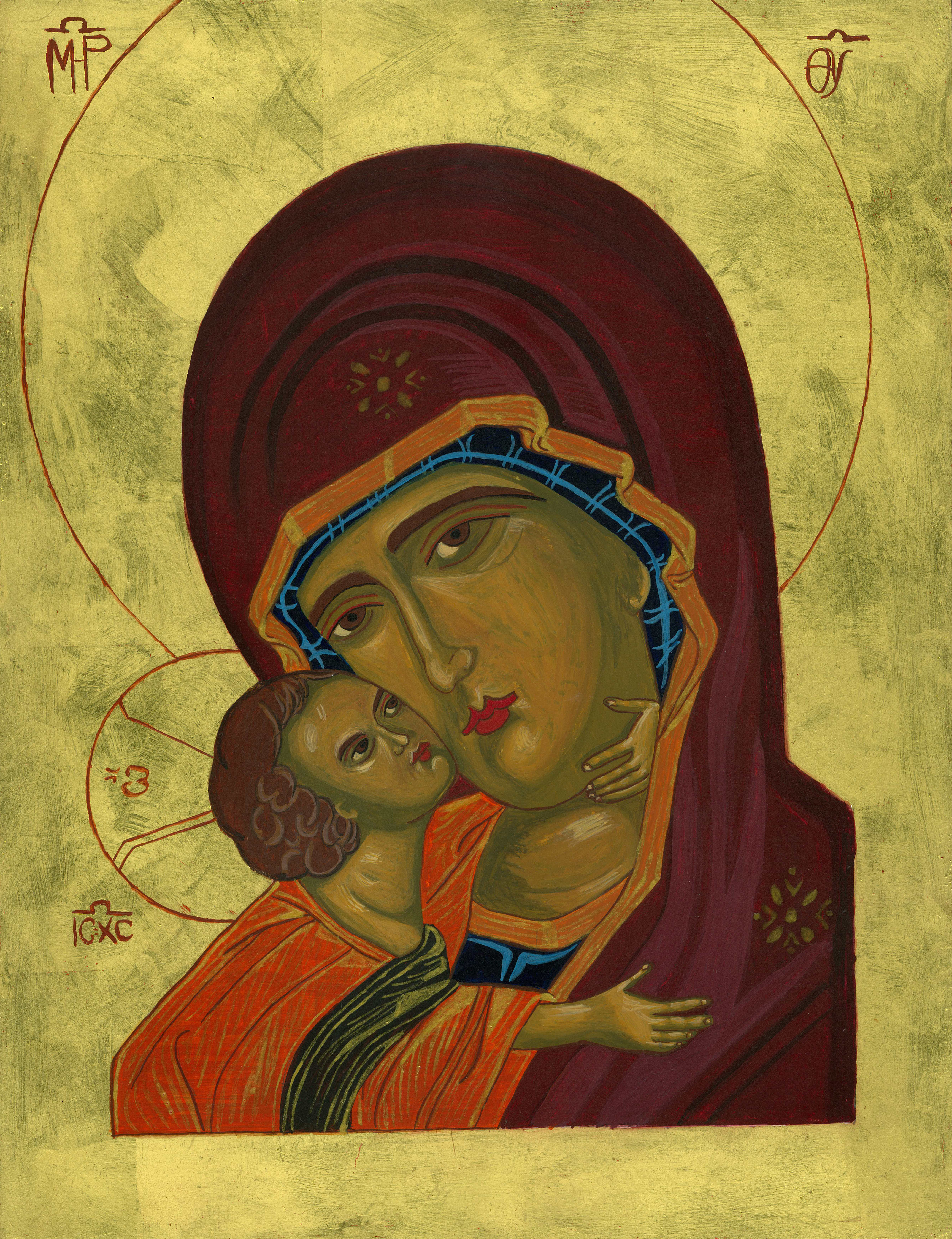 Virgin Mary and Baby Jesus Icons