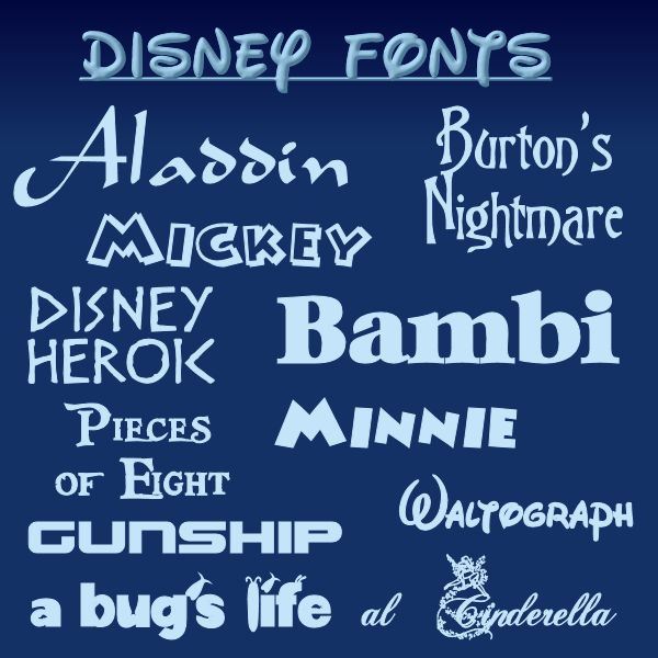 Walt Disney Font Microsoft Word
