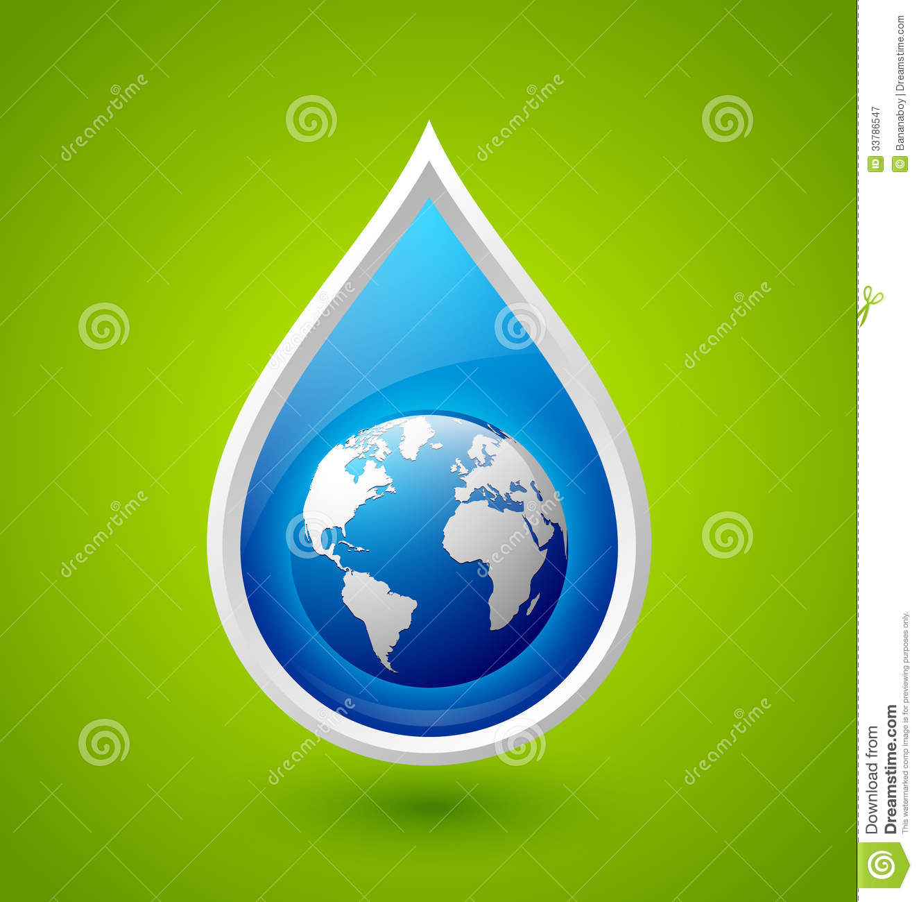 Water Drop with Earth