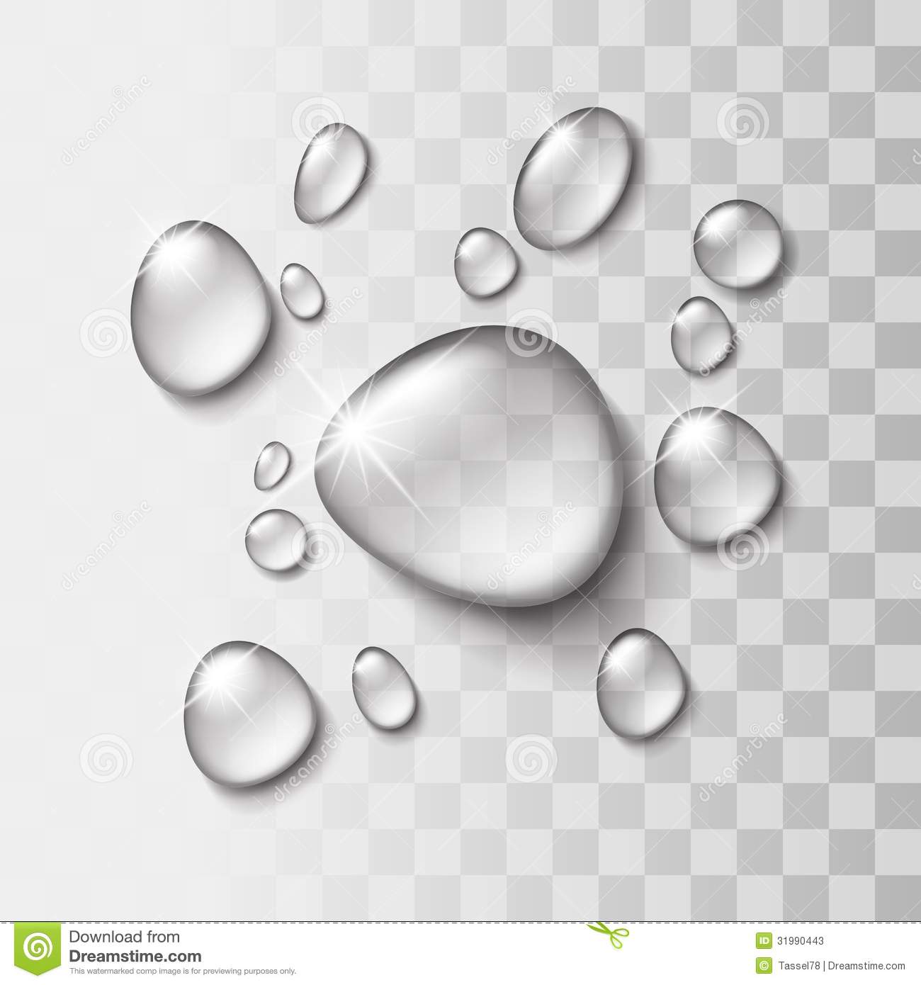 Water Drop with Transparent Background