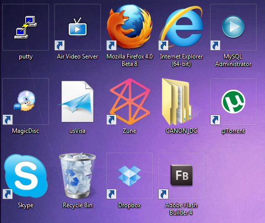 Windows 7 Desktop Icons Windows 7 Desktop Icons