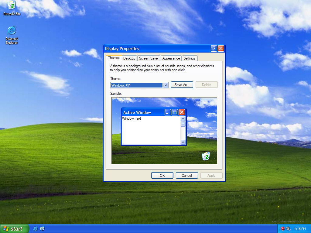 Windows XP Desktop Themes