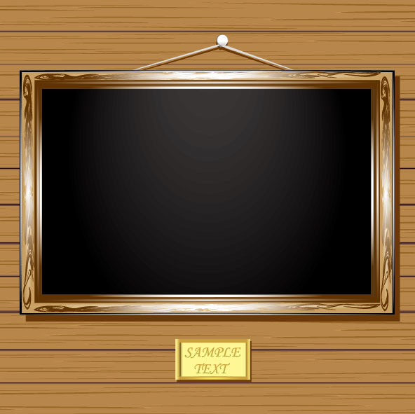 Wooden Vintage Frame Vector Free