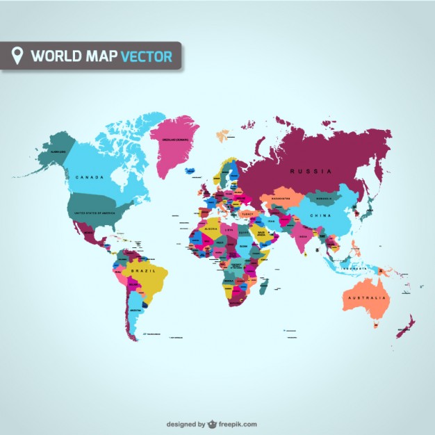 7 Free Vector World Map Images