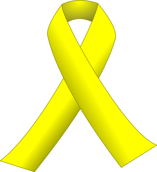 Yellow Cancer Ribbon Clip Art