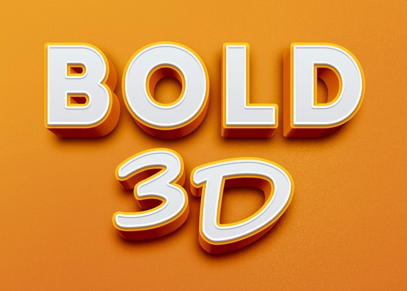 3D Text PSD Files Free Download