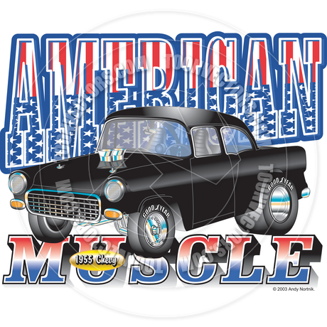 55 Chevy Car Clip Art