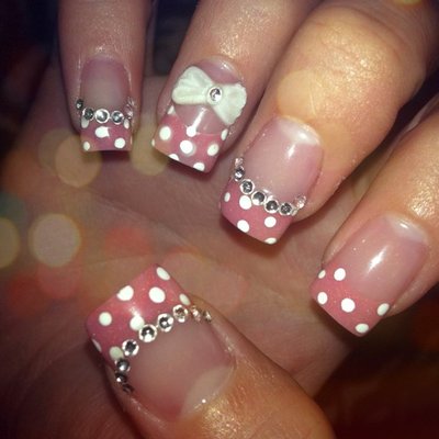 Acrylic Nail Designs with Bows