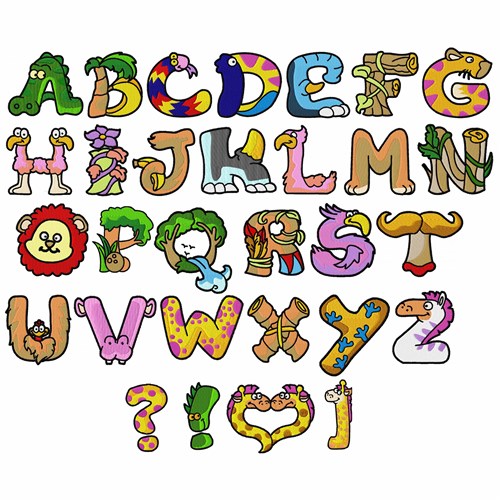 Alphabet Animal Letters Font