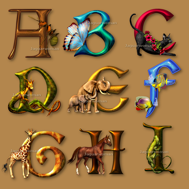 Alphabet Animal Letters Font