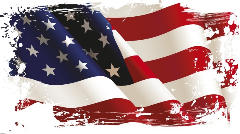 5 Vintage American Flag Vector Images