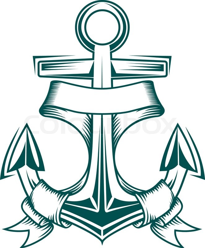 Anchor with Ribbon
