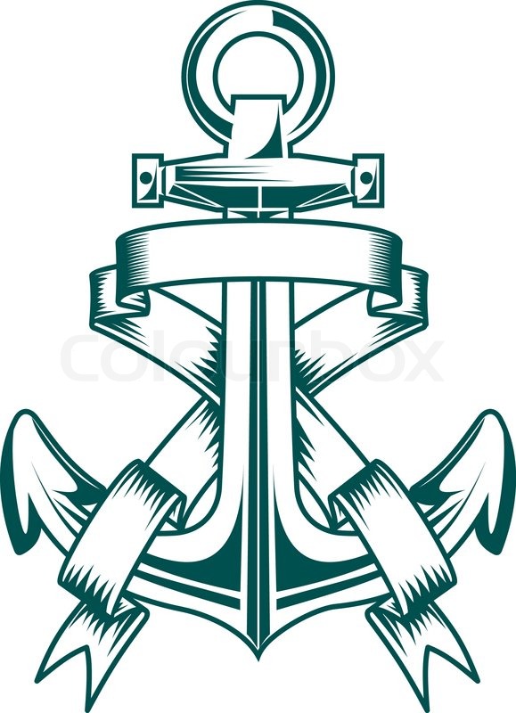 Anchor with Ribbon