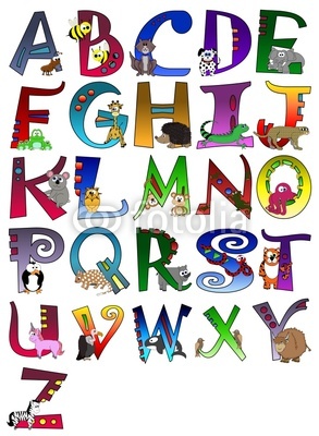 Animal Alphabet Letters Clip Art