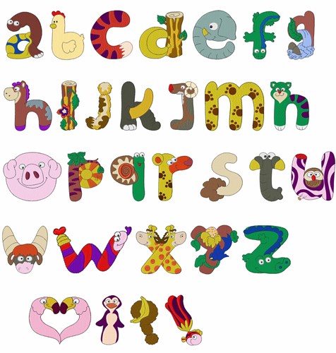 14 Animal Letters Font Images