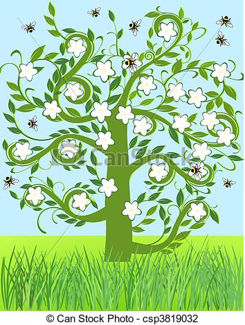 Apple Blossom Clip Art Vector