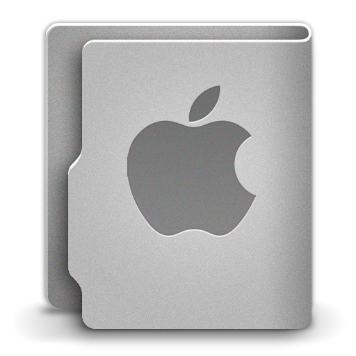 Apple Folder Icon Silver