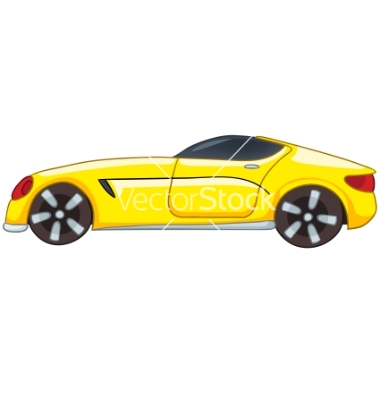 Back of Car Cartoon Vector