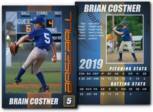 Baseball Trading Card Template