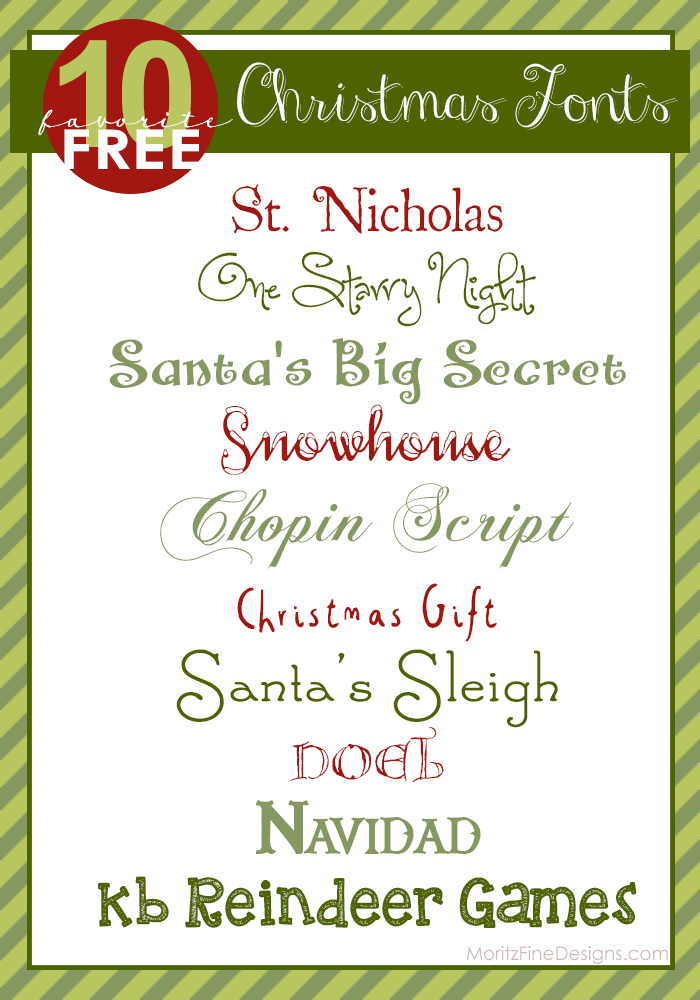 11 Favorite Free Christmas Fonts Images