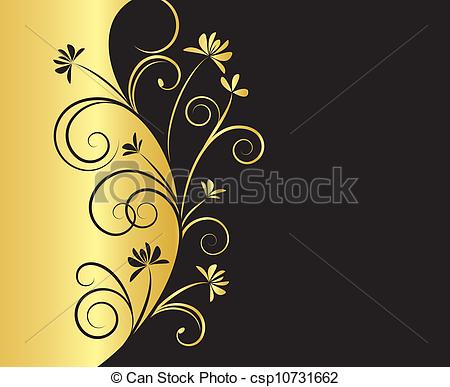 Black and Gold Abstract Background