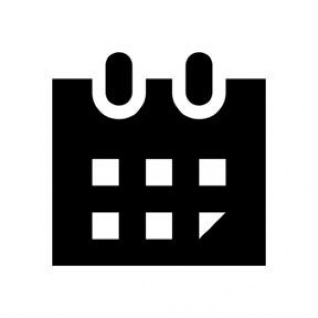 Black and White Calendar Icon