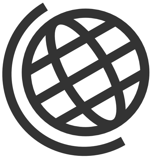 Black and White Globe Icon