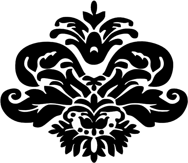 Black Damask Border Clip Art Free