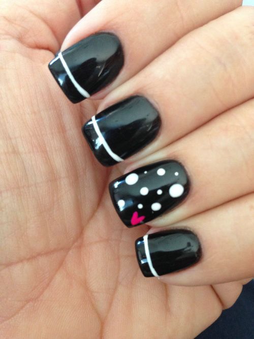 Black Fun Nail Designs