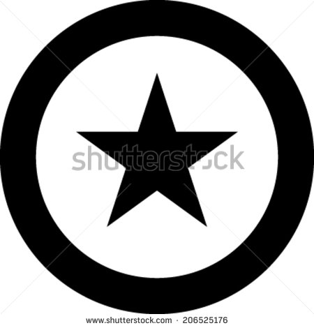 Black Star with Circle Logo