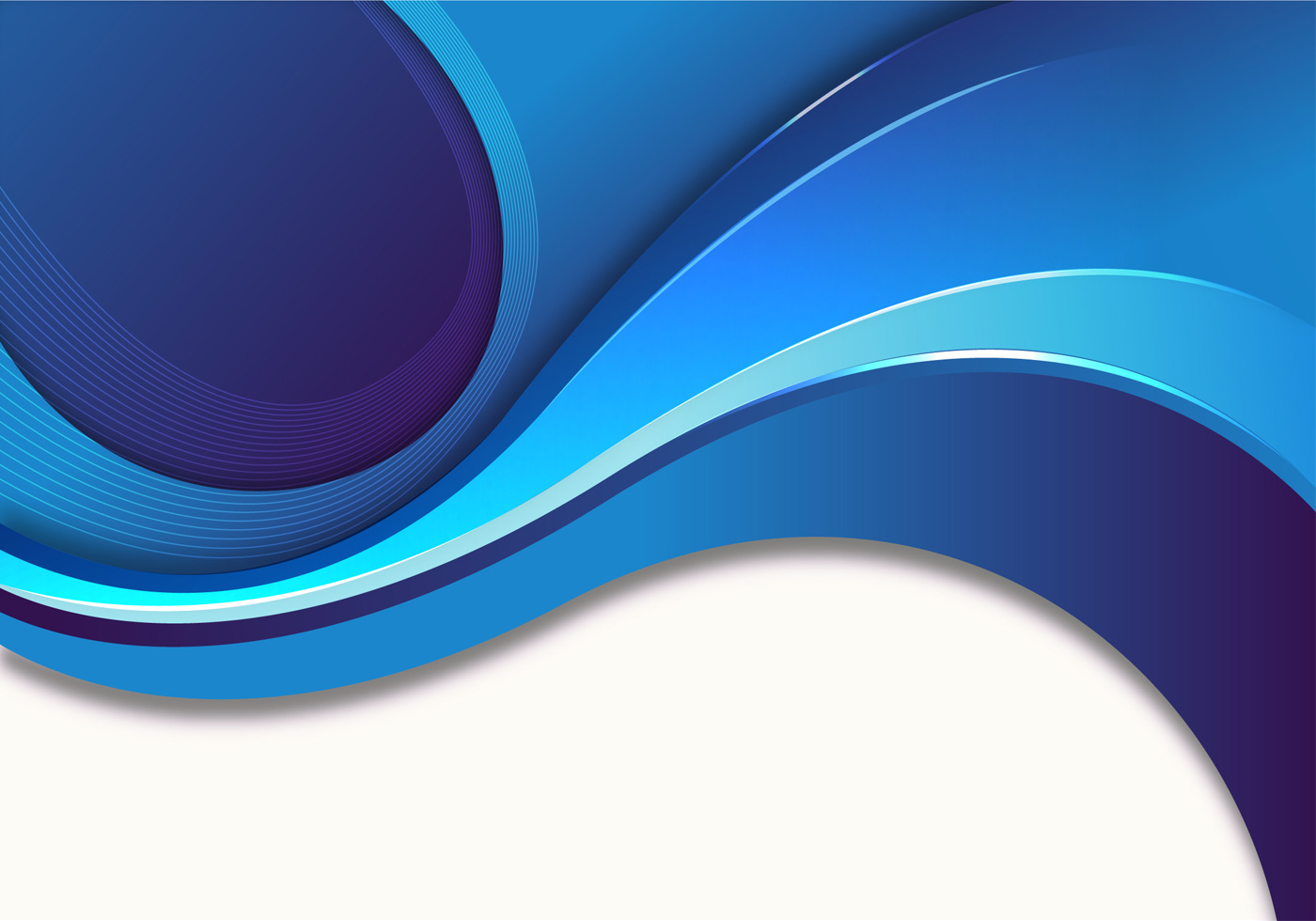 Blue Abstract Wave Vector