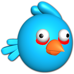 Blue Angry Bird Icon Blue Angry Bird Icon
